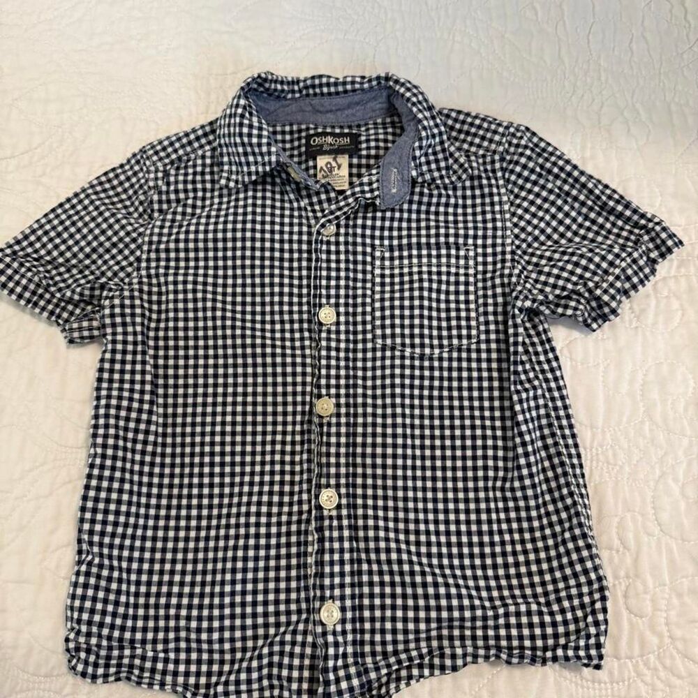 Oshkosh-b-gosh Men's Blue and Navy Shirt